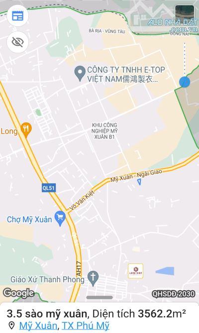 Bán 3525m² phường mỹ xuân, cách võ văn kiệt 70m