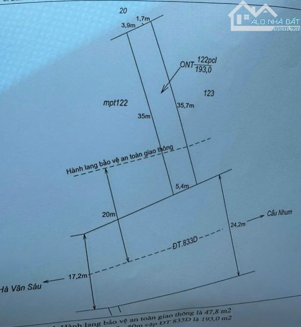 Đất Thổ cư MT nhựa DT 830 Tân Bình Tân Trụ 5.4x35 nền cao giá 2 tỷ 430tr SHR dân đông - 4