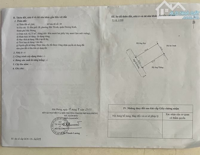 MỘT LÔ DUY NHẤT43M2 NGANG 4,5M  gần ngay chợ,trường học Hải Thành giá 9xx triệu - 2