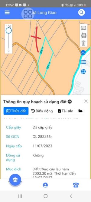 BÁN LÔ ĐẤT THỊ TRẤN LONG GIAO, DT 2000M2 GIÁ 1.3 TỈ TRỌN SỔ ĐƯỜNG BÊ TÔNG - 2