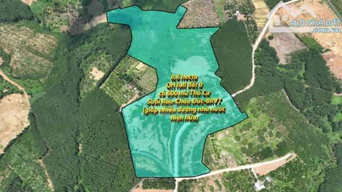 Bán 8.6ha thổ cư có 900m mặt tiền đường nhựa, giá chỉ 400tr/ 1000m2 - 2