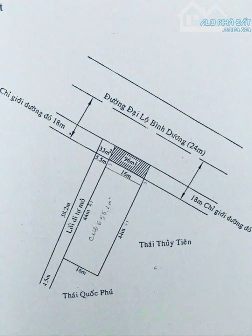 Bán Gấp đất MT Đại Lộ Bình Dương,Phú Thọ, Thủ Dầu Một, Bình Dương DT 1.400m2.