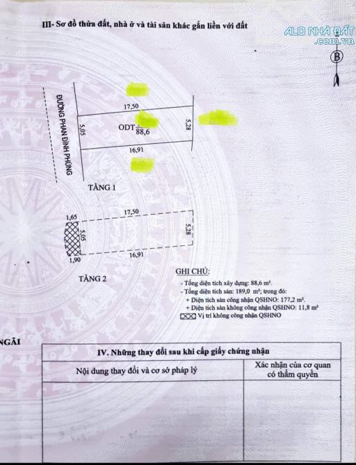 Bán nhà mặt tiền Phan Đình Phùng TP Quảng Ngãi