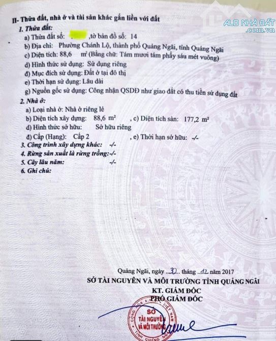 Bán nhà mặt tiền Phan Đình Phùng TP Quảng Ngãi - 1