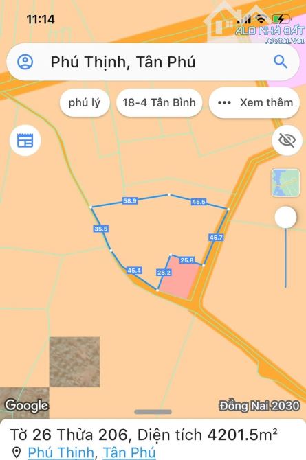 Cần vốn bán lô đất đường Tà Lài, X.Phú Thịnh, Tân Phú, Đồng Nai 3.5tỷ - 7