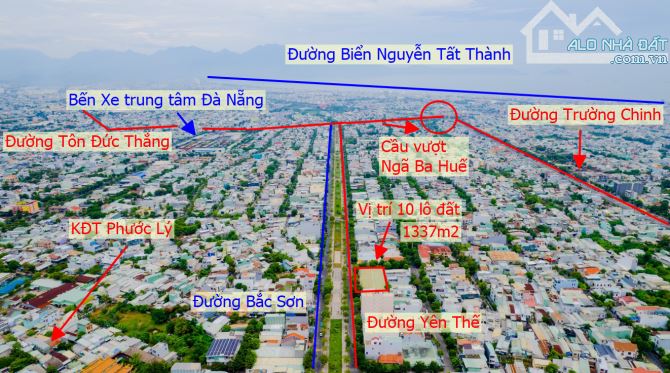 Chủ kẹt tiền bán lô góc 2 mặt tiền 203m2(8x26m) Yên Thế-Bắc Sơn và Hòa An 6 giá tốt - 2