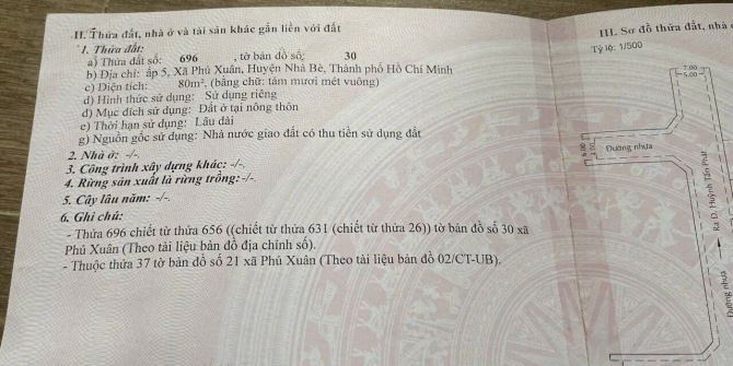 Bán đất hẻm xe hơi 7m Huỳnh tấn phát nhà bè. 7 x 12m, giá 3.7tỷ, sổ Hồng riêng. - 2