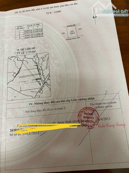 BÁN GẤP LÔ ĐẤT BIỆT THỰ ĐẤT NAM 300M2 TC GIÁ 2,3 TỶ - 1