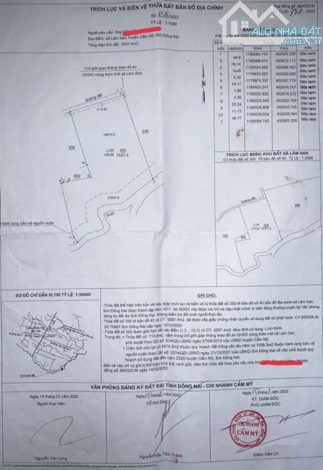 BÁN 5.6 SÀO LÂM SAN CẨM MỸ ĐỒNG NAI, KHU DÂN CƯ, VIEW SUỐI GIÁ 2.3 TỈ - 1