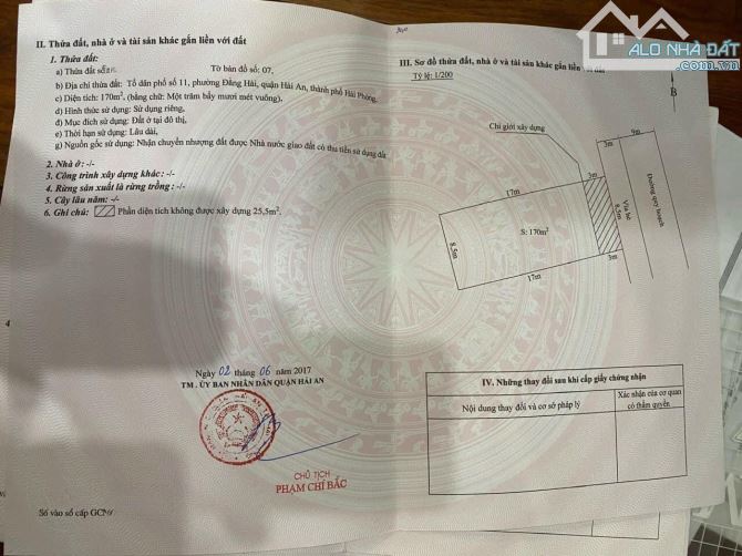 Bán lô đất 170 M ngang 8,5 tuyến 2 Lê Hồng Phong