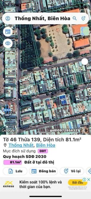 Bà chị nhờ bán lô đất D2D, Võ Thị Sáu, BH. - DT: 4.5 m dài 18m 💰giá 5.050 tỷ. Hướng bắc. - 3