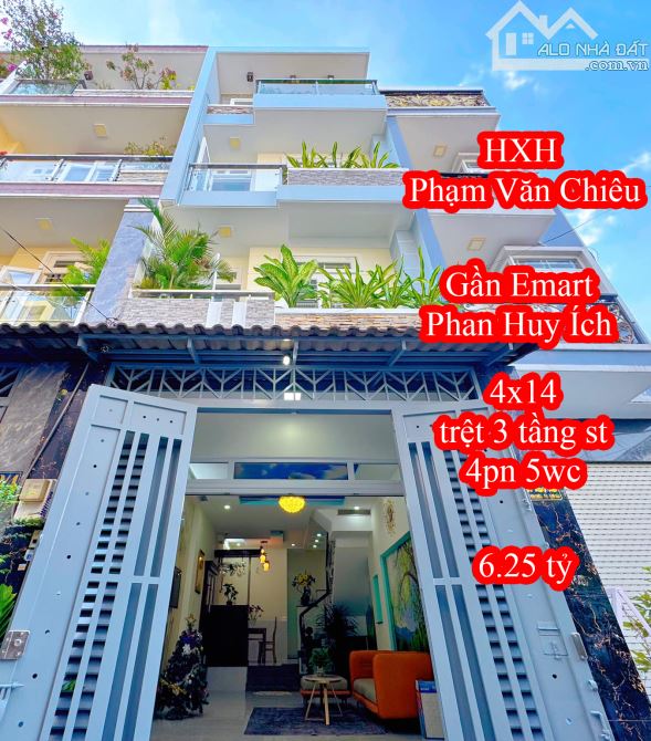 Bán Nhà HXH Phạm Văn Chiêu Ngay Emart Phan Huy Ích