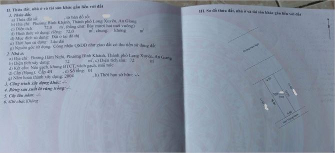 Bán Nhà Cấp 4 - Đường Hàm Nghi Gần Ủy Ban Bình Khánh, Long Xuyên, An Giang - 2