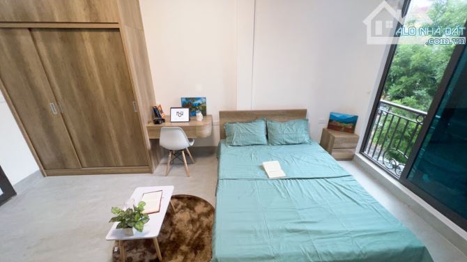 Cho Thuê CCMN Mặt Phố Trung Kính Cầu Giấy 30m2 Studio Full Nội Thất Thang Máy, Ban Công - 5