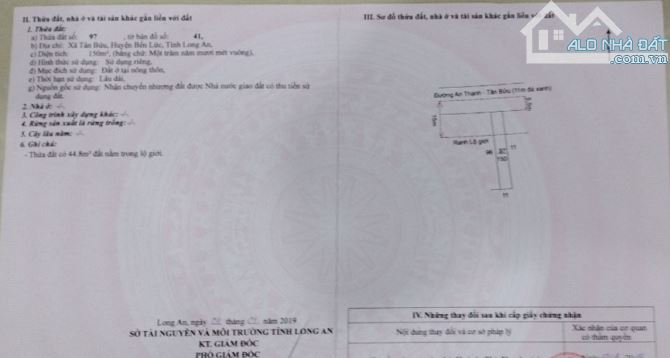 Đất mặt tiền Tân Bửu giáp Binh Chánh - giá 1,9 tỷ - 1