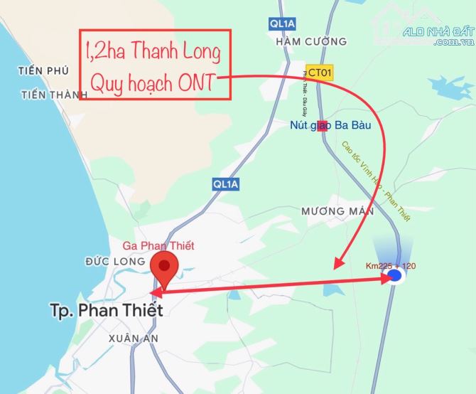 Bán trang trại Thanh Long gần đường kết nối cao tốc Vĩnh Hảo - Phan Thiết