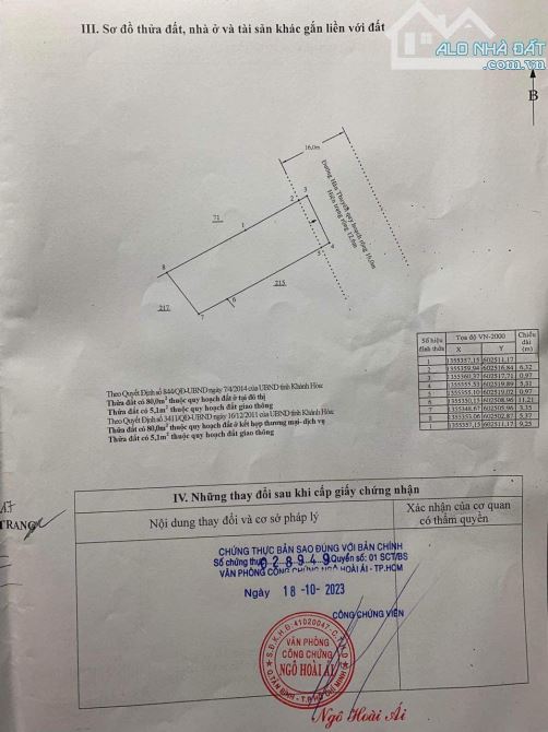 Cần bán lô đất DT 85m2 - mặt tiền đường Hàn Thuyên trung tâm Tp Nha Trang