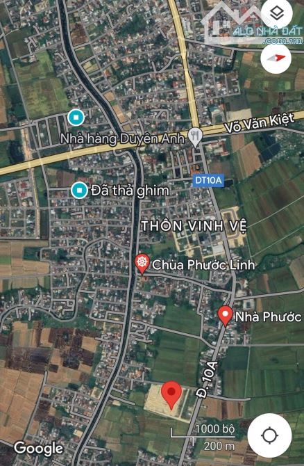 🚩ĐẤT ti  PHƯỚC LINH - PHÚ MỸ, HUẾ. Cách nhà hàng Duyên Anh chỉ 1km, sát tỉnh lộ 10 DT: 12