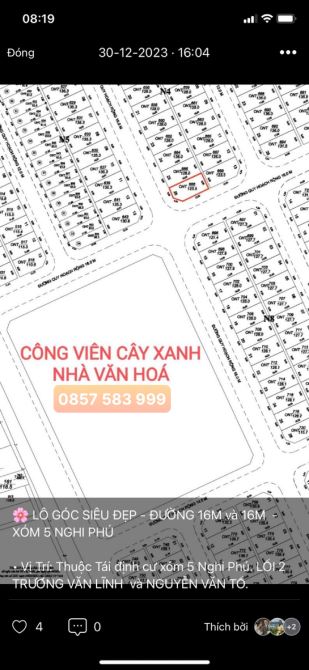 Bán lô đất xóm 5 Nghi Phú, tp. Vinh. Đất xây dựng tự do nhé quý vị. - 4