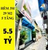 ✔️  Nhà đẹp Xô Viết Nghệ Tĩnh P.21 Bình Thạnh- 29m2 - 5 tầng - 5.5 tỷ