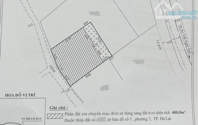 Cần bán lô đất xây dựng hẻm Đankia (Phước Thành) P.7 Đà Lạt - 8 Tỷ - 3