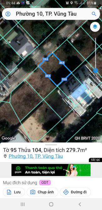 BÁN GẤP ĐẤT BIỆT THỰ FULL THỔ CƯ CÁCH BIỂN 200M KHU BT THANH BÌNH VŨNG TÀU