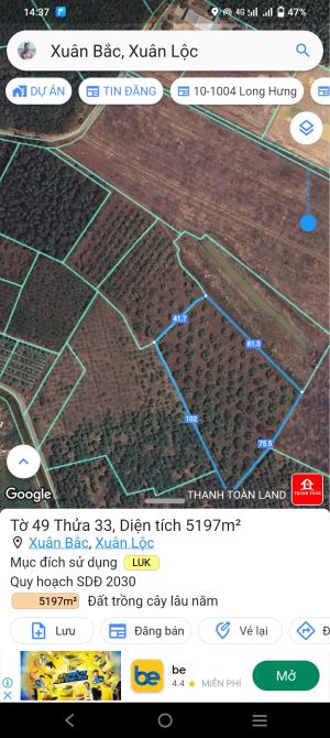 Bán 9400m đất trồng xoài, Xuân Bắc, Xuân Lộc, Đồng Nai