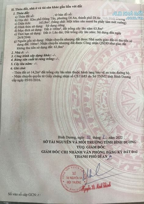 Bán đất MT đường Nguyễn An Ninh 163.8m2 9.5TY TL , BÁN SÁT GIÁ ĐỊNH GIÁ CỦA BANK, P. Dĩ An - 5