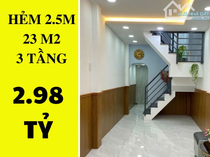 ✔️ Nhà Lạc Long Quân P.8 Tân Bình - 23m2 - 3 tầng 3PN  - 2.98 tỷ