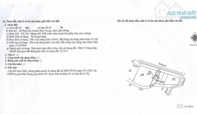 BÁN ĐẤT THỔ CƯ GIÁ RẺ NGAY QL20-NINH GIA - 1