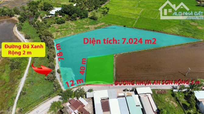 7.024 m2 đất hai mặt tiền đường nhựa huyện Đức Hòa, Long An giá rẻ nhất miền nam - 2