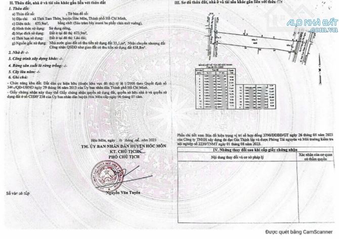 Bán đất Ful thổ cư 2 mặt tiền Thới Tam Thôn 9, Hóc Môn, 673m2, ngang 9,5m. - 4