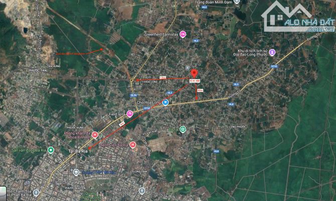 LÔ ĐẤT 2 MẶT TIỀN TUYỆT ĐẸP TRUNG TÂM TP.BÀ RỊA, CÁCH NÚT GIAO CAO TỐC 1.5KM, SẴN THỔ CƯ
