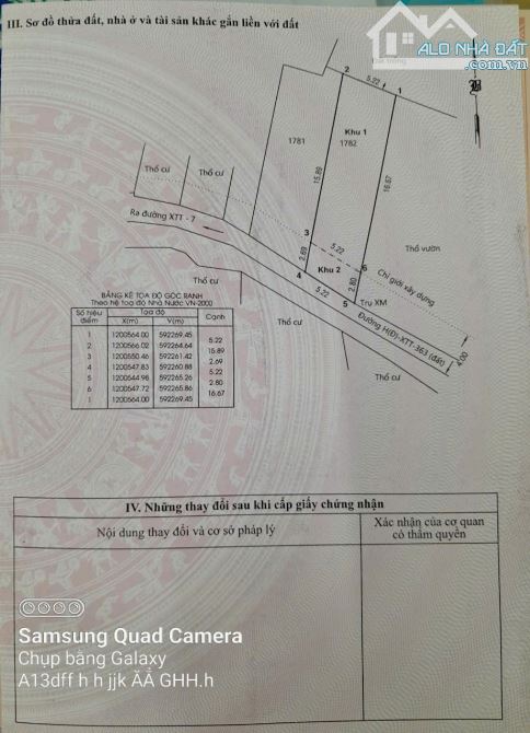 Bán đất 5*19m thổ cư. Ngay trường Mầm non Xuân Thới Thượng. Hóc môn - 3