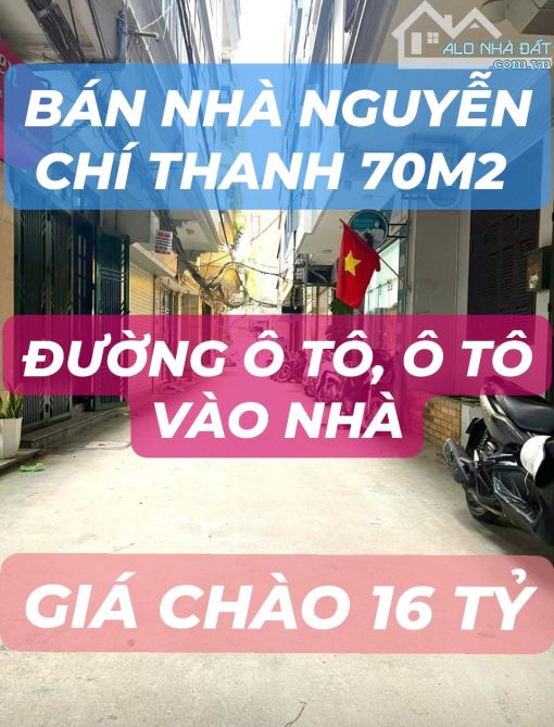 BÁN NHÀ NGUYỄN CHÍ THANH 70M2-5 TẦNG-MT 6,5M-GIÁ CHÀO 16 TỶ-THƯƠNG LƯỢNG TỐT