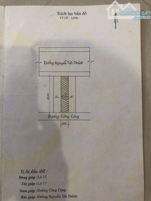 Chào bán 3 Lô Đất mặt Tiền Nguyễn Tất Thành. Đoạn giữa Hà Khê Và Tôn Thất Đạm. S= 375m2