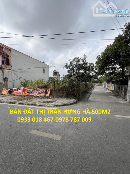 Bán đất thị trấn hưng hà, thái bình 500m2-18,5tr/m2