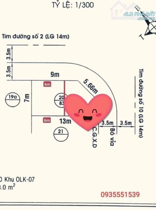 👉Bán lô đất đẹp kề góc lộ giới 14m,vĩa hè 3,5m Hà Thanh.