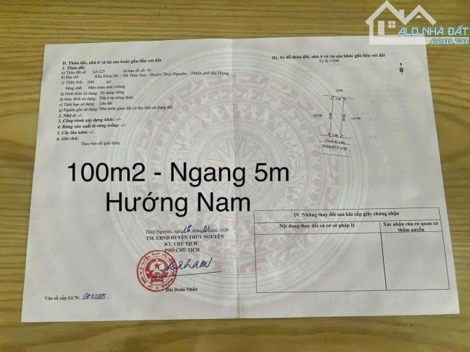 Đất Khau Da- Thuỷ Sơn gần mặt 359 và trục máng nước 100m giá 3,6x tỷ - 1