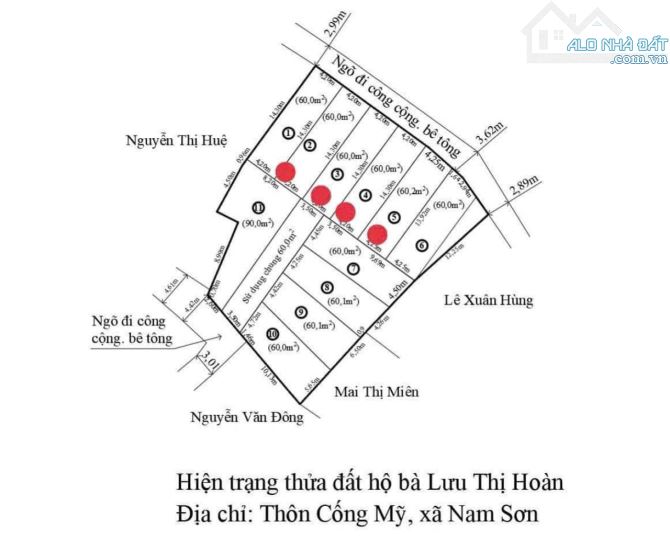 ❌ CHỈ 700tr CÓ NGAY LÔ ĐẤT 60m2 TẠI CỐNG MỸ, NAM SƠN, AN DƯƠNG. HÀNG F0 CHƯA QUA ĐẦU TƯ - 1