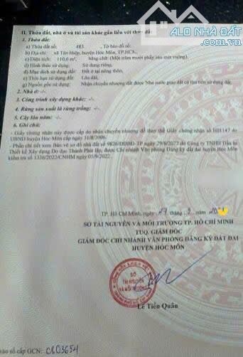 Kẹt Tiền Bán Gấp Dãy Trọ Đang Cho Thuê.Tân Hiệp-Hóc Môn,Diện Tích 110,6m2.Thổ Cư.Gía 720TR - 3