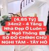 🚨🚨🚨 4.85 Tỷ/ 34m2 NGHI TÀM - NHÀ 4 TẦNG Ở LUÔN  - SỔ ĐỎ VUÔNG - KO QUY HOẠCH 🚨🚨🚨