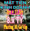 Mặt Tiền Kinh Doanh - CC SHOPHOUSE. Cityland Phường 10. GÒ VẤP - Nhỉnh 8 TỶ.