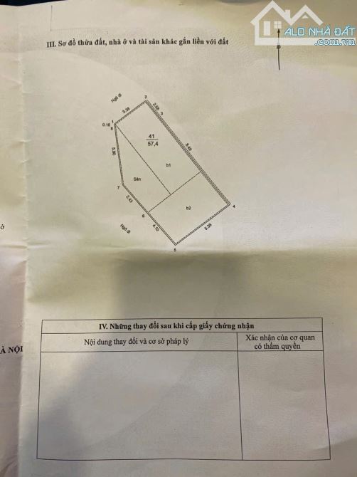 Bán đất Lò Đúc- Trần Khát Chân, 57m2, mt 6m, 3 thoáng, 6.4 tỷ