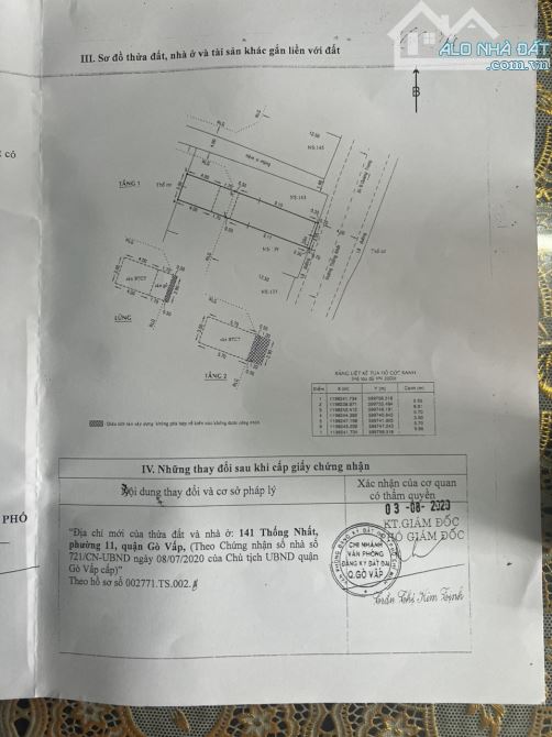 Chính chủ bán nhà Mặt Tiền 141 Thống Nhất, Gò Vấp, 2 lầu mới, 51m2 , cho thuê 18tr, 6,1 tỷ