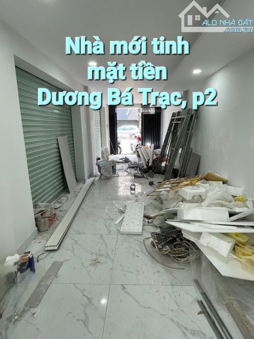 Bán nhà mặt tiền căn góc Dương Bá Trạc, p2, Q8. Nhà mới 4 tầng, 4 cửa ra vào. Chỉ 12ty78. - 1