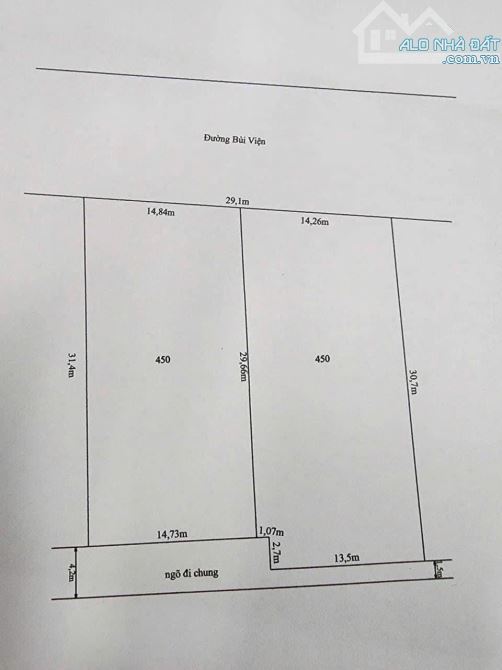 Bán đất mặt đường Bùi Viện Hải An Hải Phòng 900m