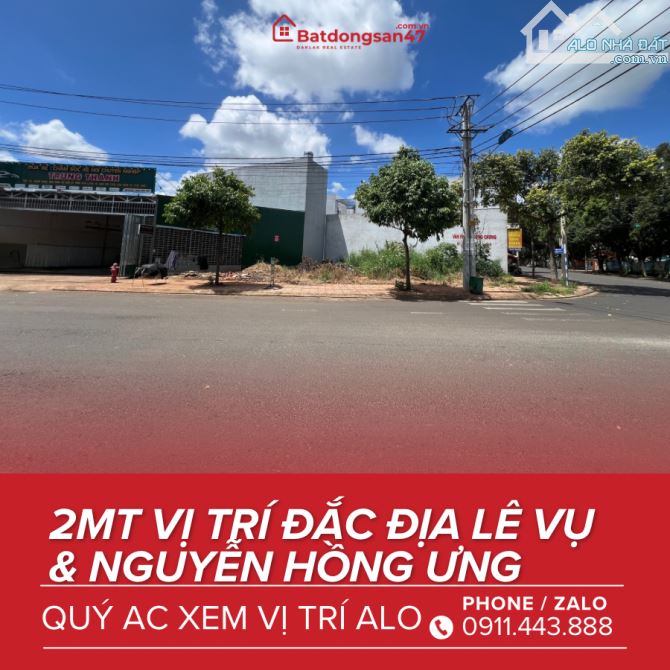 💥LÔ GÓC 2 MT LÊ VỤ & NGUYỄN HỒNG ƯNG VỊ TRÍ NGÃ 4 SÁNG - 1