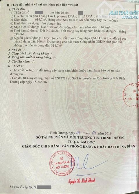 Đất 614m ngang 20m mặt tiền Nguyễn Du đối diện trường học p. Dĩ An Tp. Dĩ An - 3