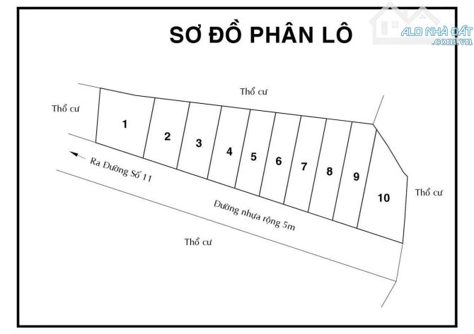 Cần bán lô đất hẻm xe hơi đường 11 phừơng tăng nhơn phu b